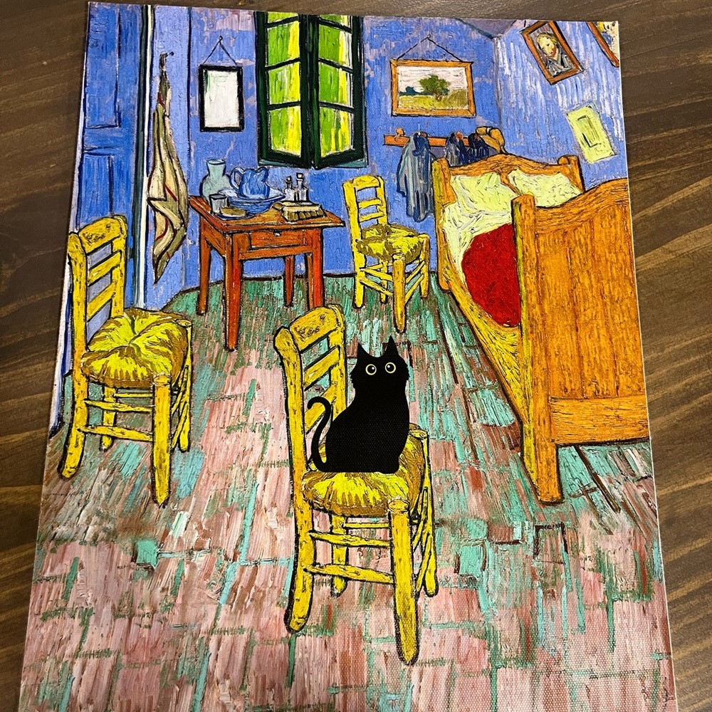 Colorful Cat Canvas Art Prints Set